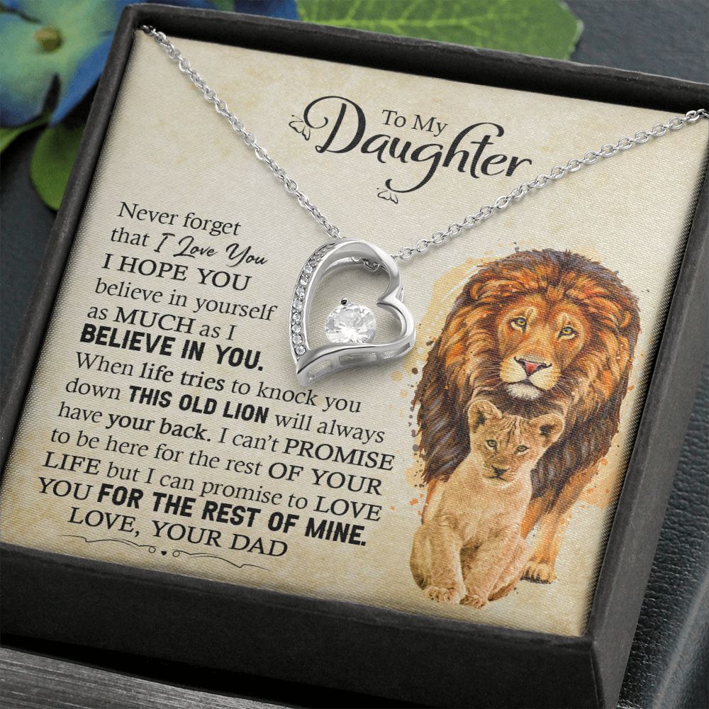Daughter Dad Old Lion Promise Forever Love Necklace