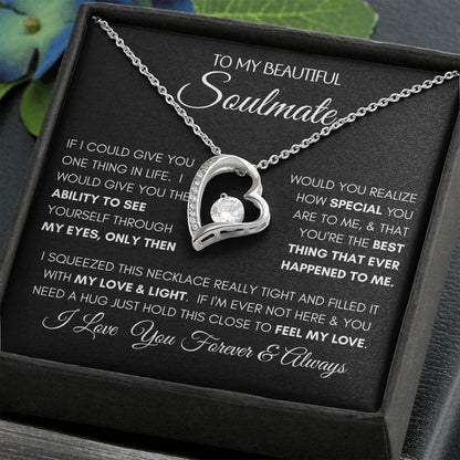 Beautiful Soulmate Special BLK Forever Love Necklace