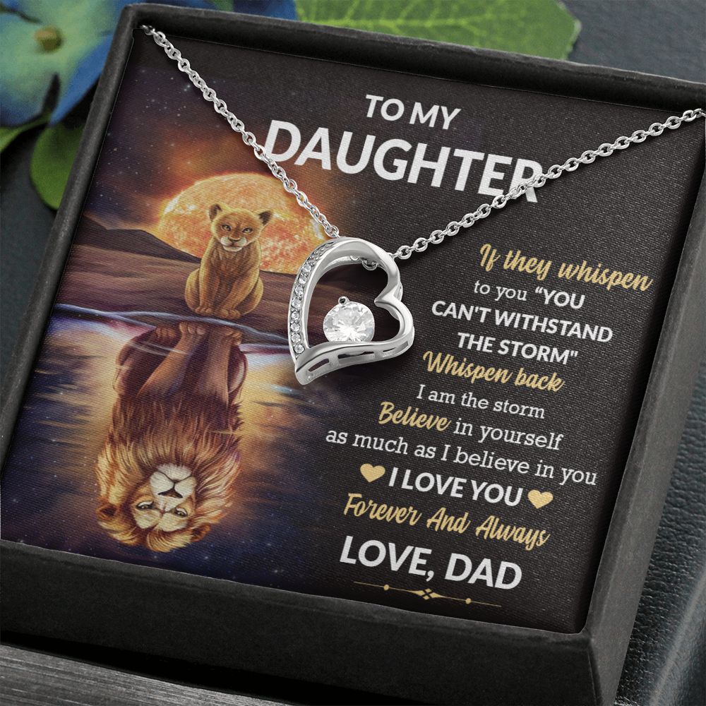 Daughter Lion Storm Whisper Forever Love Necklace