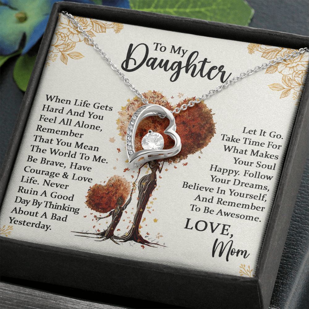Daughter Be Awesome Forever Love Necklace
