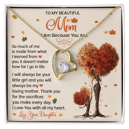 Mom Daughter I AM Forever Love Necklace