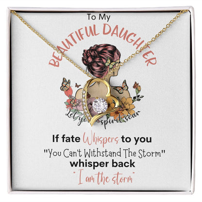 Beautiful Daughter Storm Forever Love Necklace