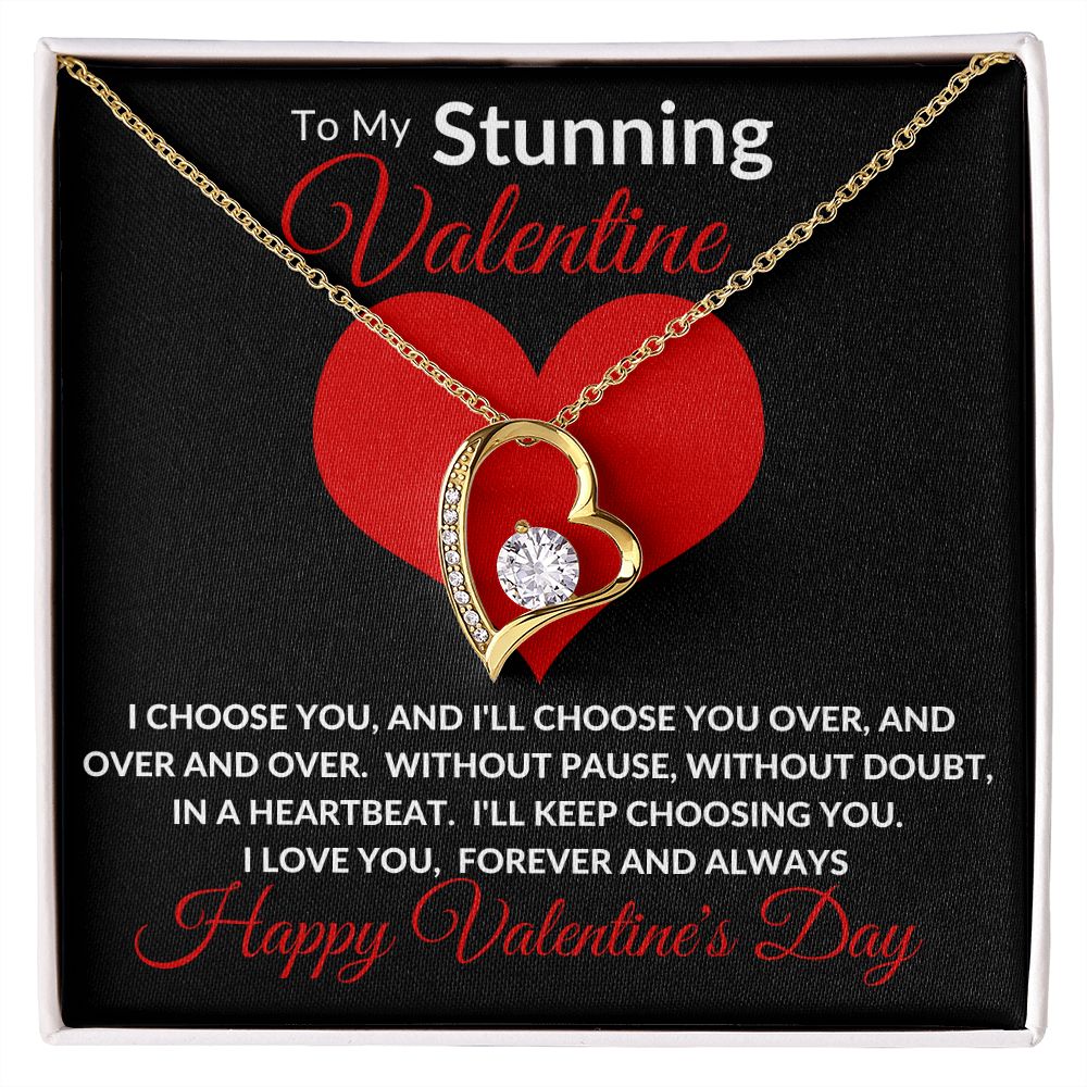 Stunning Valentine BLK Forever Love Necklace