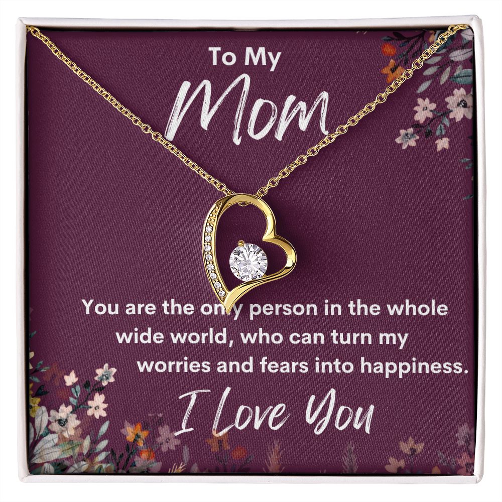 Mom The Only Person Wine Forever Love Necklace