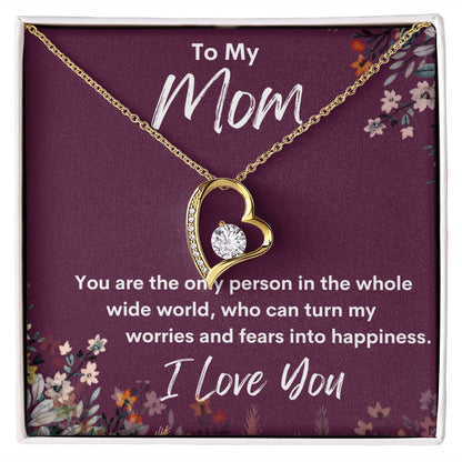 Mom The Only Person Wine Forever Love Necklace