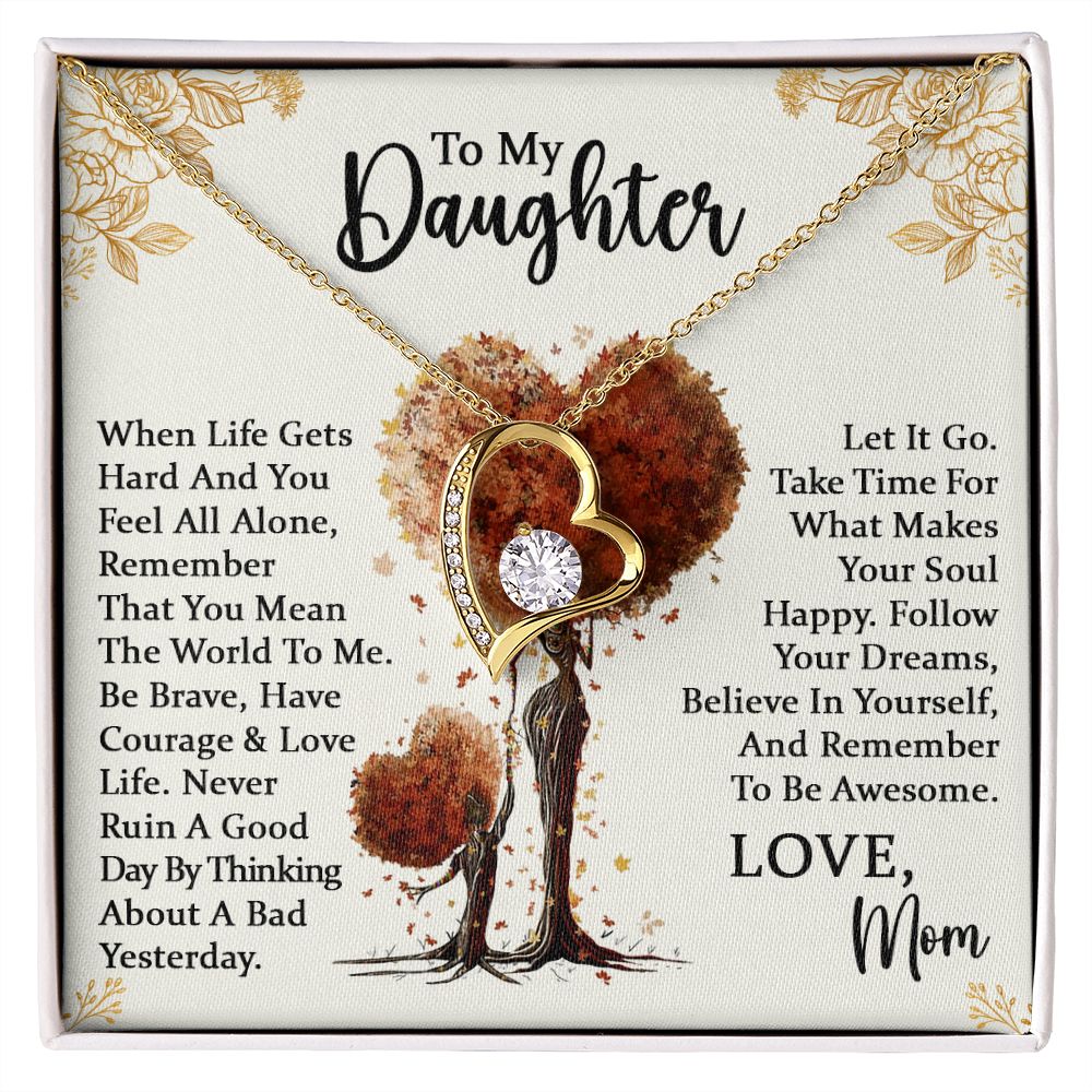 Daughter Be Awesome Forever Love Necklace