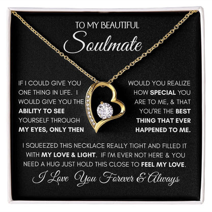 Beautiful Soulmate Special BLK Forever Love Necklace