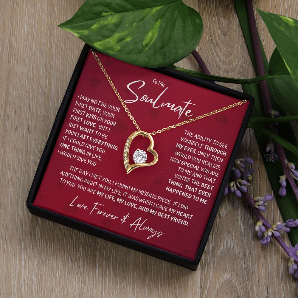 Soulmate Last Red Hearts Forever Love Necklace