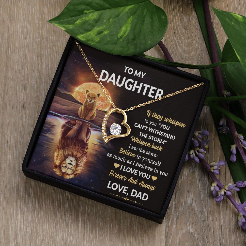 Daughter Lion Storm Whisper Forever Love Necklace
