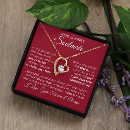 Beautiful Soulmate Special Red Forever Love Necklace