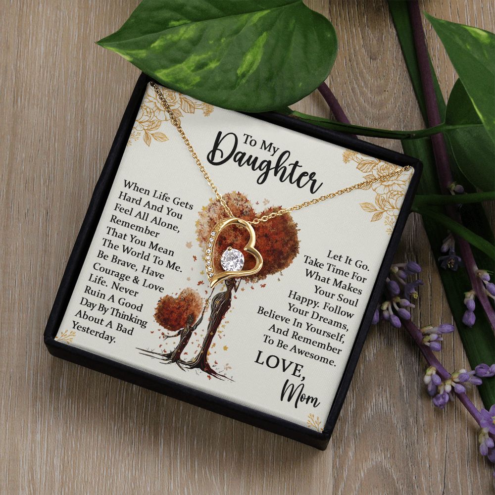 Daughter Be Awesome Forever Love Necklace