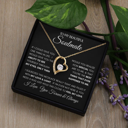 Beautiful Soulmate Special BLK Forever Love Necklace