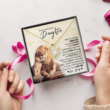 Daughter Pretty Lion Forever Love Necklace
