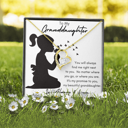 My Granddaughter Silhouette / Forever Love Necklace