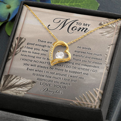 Mom Daughter No Words Forever Love Necklace