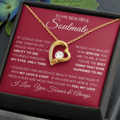 Beautiful Soulmate Special Red Forever Love Necklace