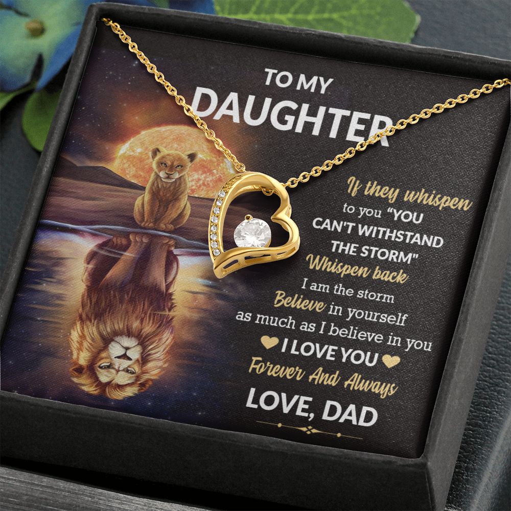 Daughter Lion Storm Whisper Forever Love Necklace