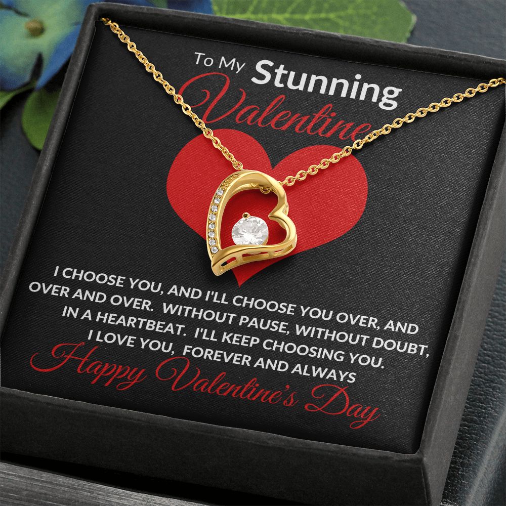 Stunning Valentine BLK Forever Love Necklace