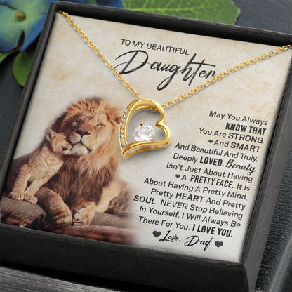 Daughter Pretty Lion Forever Love Necklace