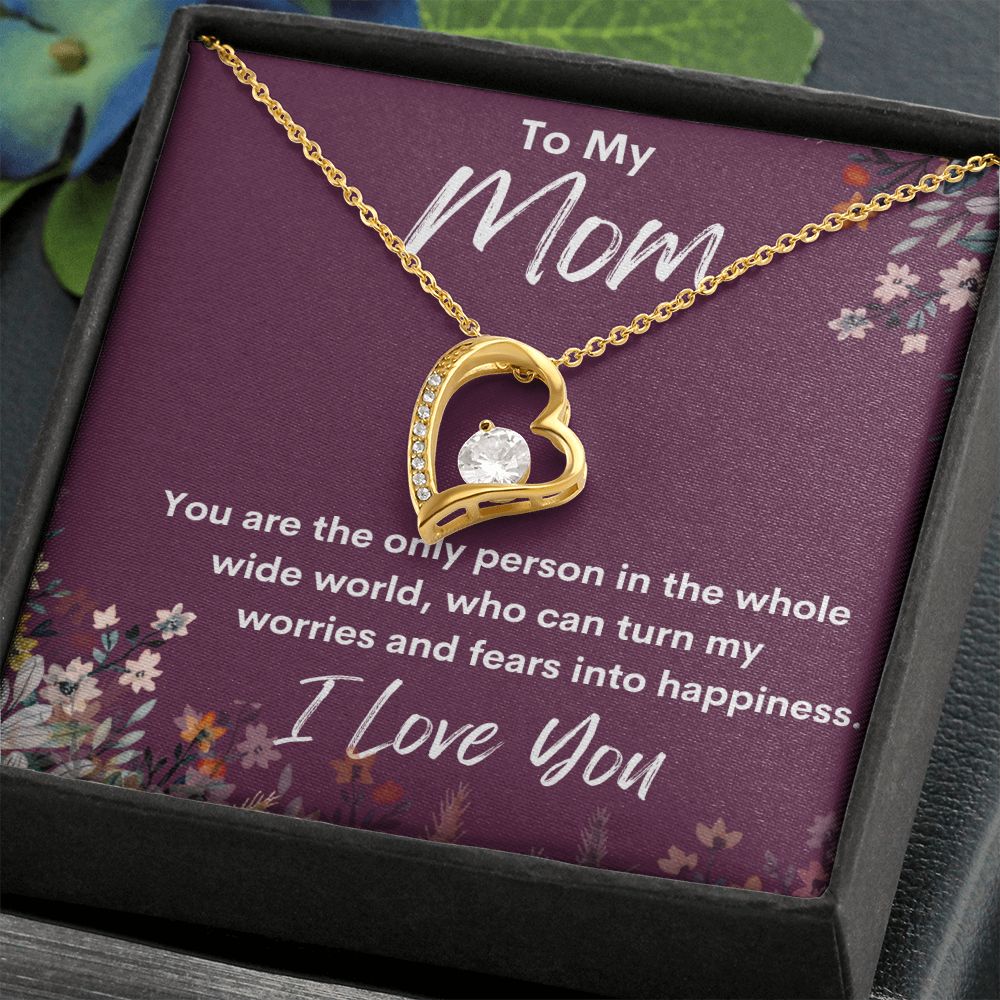 Mom The Only Person Wine Forever Love Necklace