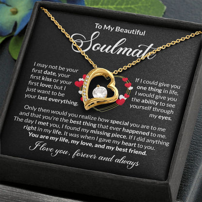 Soulmate Last Everything Gold Heart Forever Love Necklace