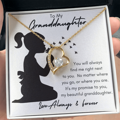My Granddaughter Silhouette / Forever Love Necklace