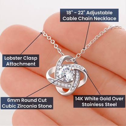 Beautiful Daughter Graduation /Love Knot Necklace